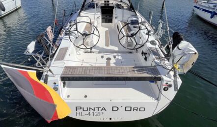 Heck Aussenaufnahme der Salona 38 Performance "Punta D´Oro" in Heiligenhafen